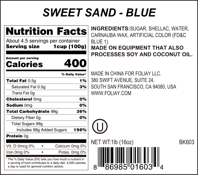 Blue Sanding Sugar Sprinkles