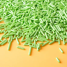 Load image into Gallery viewer, Green Pearlized Jimmies Sprinkles