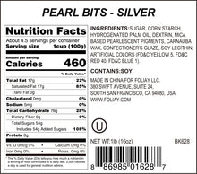 Load image into Gallery viewer, Silver Pearlized Jimmies Sprinkles