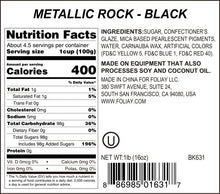 Load image into Gallery viewer, Black Metallic Pearl Sugar Rocks