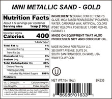 Load image into Gallery viewer, Gold Mini Metallic Sand