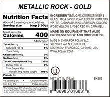 Load image into Gallery viewer, Gold Metallic Pearl Sugar Rocks