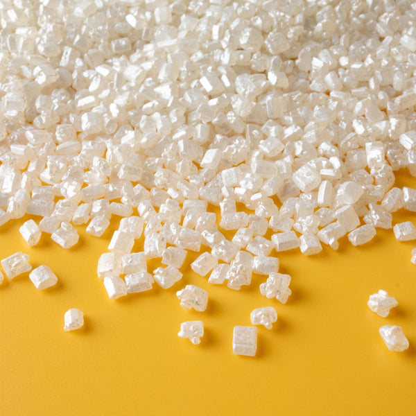 White Shimmer Pearl Sugar Rocks