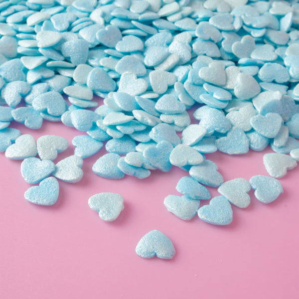 Blue Pearl Hearts Quin Sprinkles