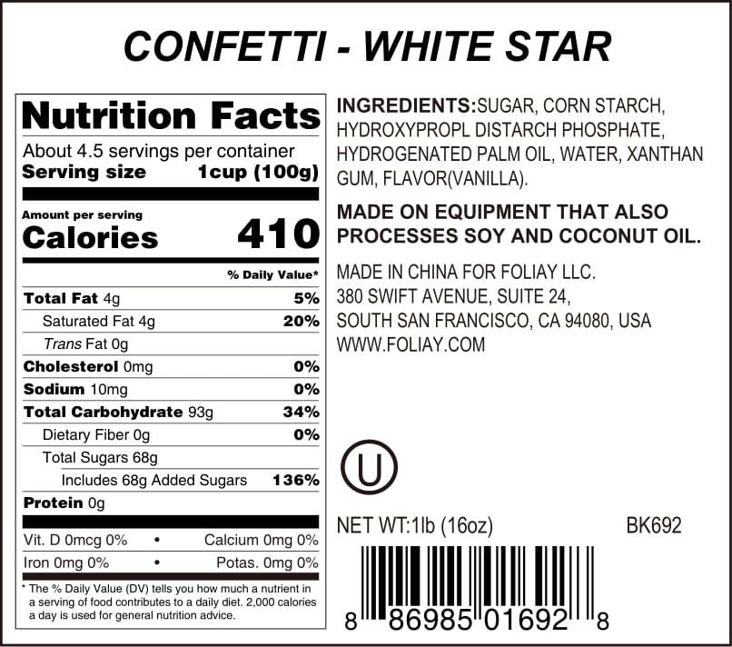 White Star Quin Sprinkles