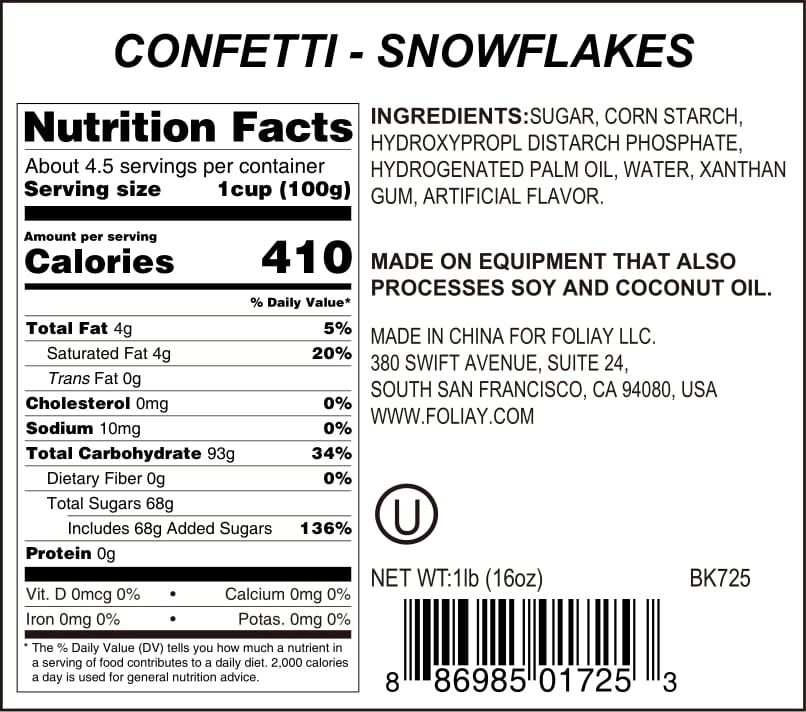 White Snowflakes Quin Sprinkles