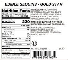 Load image into Gallery viewer, Edible Sequins Gold Star