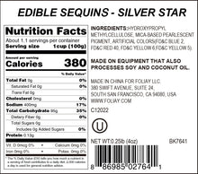 Load image into Gallery viewer, Edible Sequins Silver Star