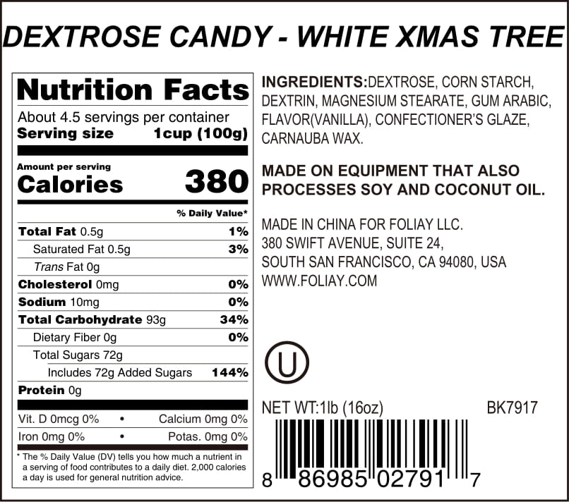 White Christmas Tree Candy Sprinkles
