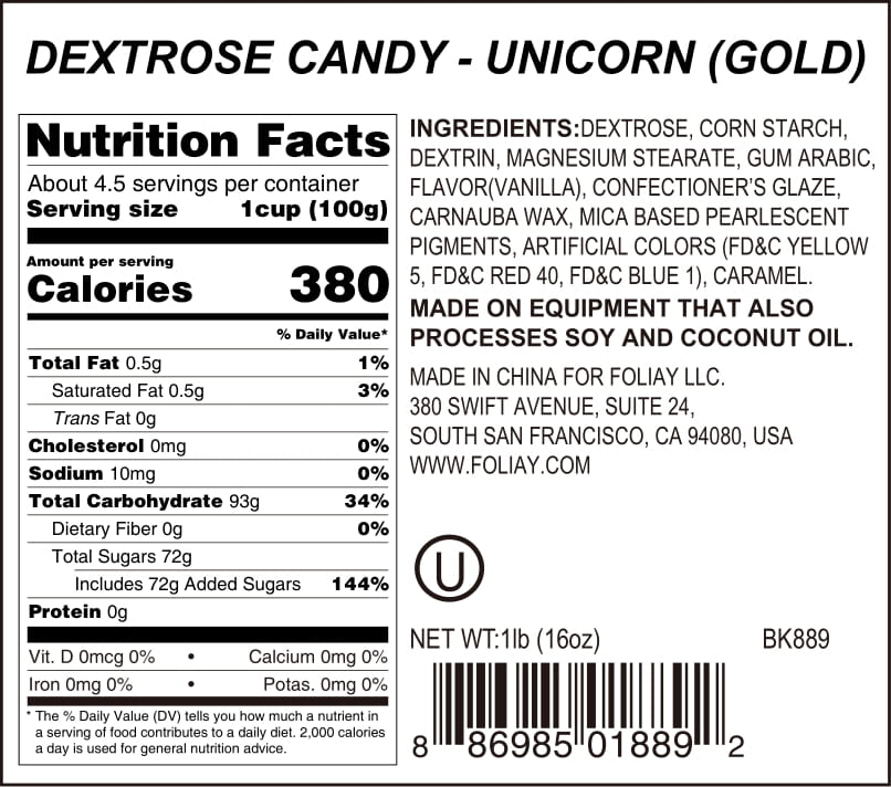 Gold Unicorn Candy Sprinkles