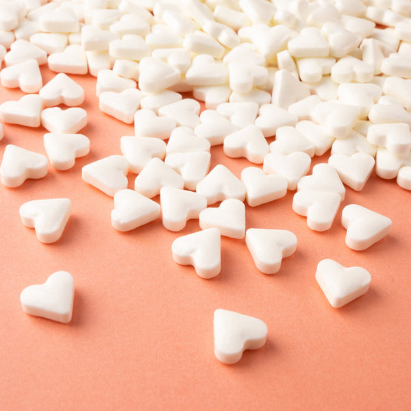 White Heart Candy Sprinkles