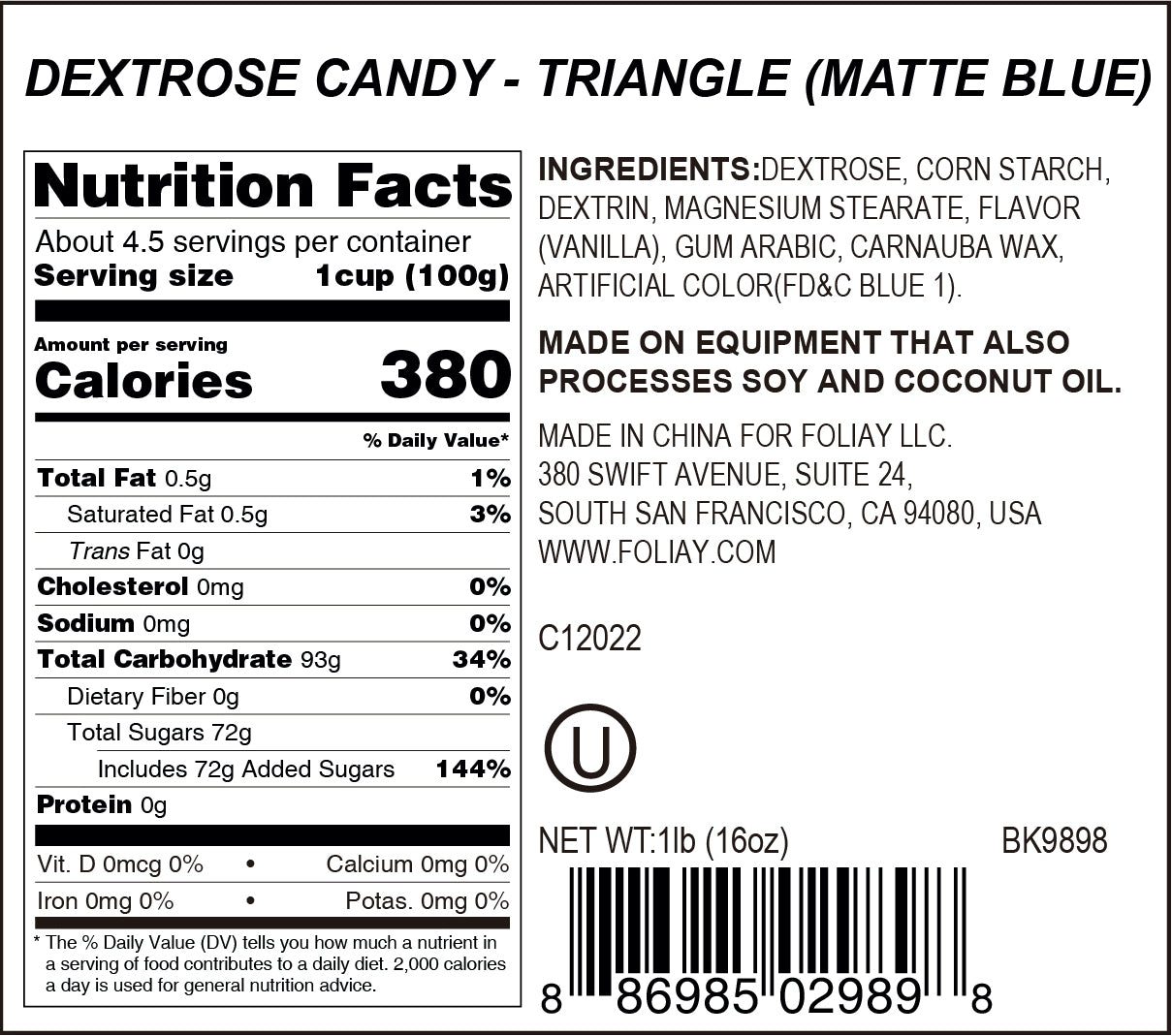 Blue Triangle Candy Sprinkles