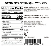 Load image into Gallery viewer, Neon Yellow Glow In The Dark Sugar Pearls