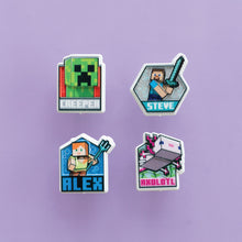 Load image into Gallery viewer, Minecraft Cupcake Ring Toppers - Set of 12
