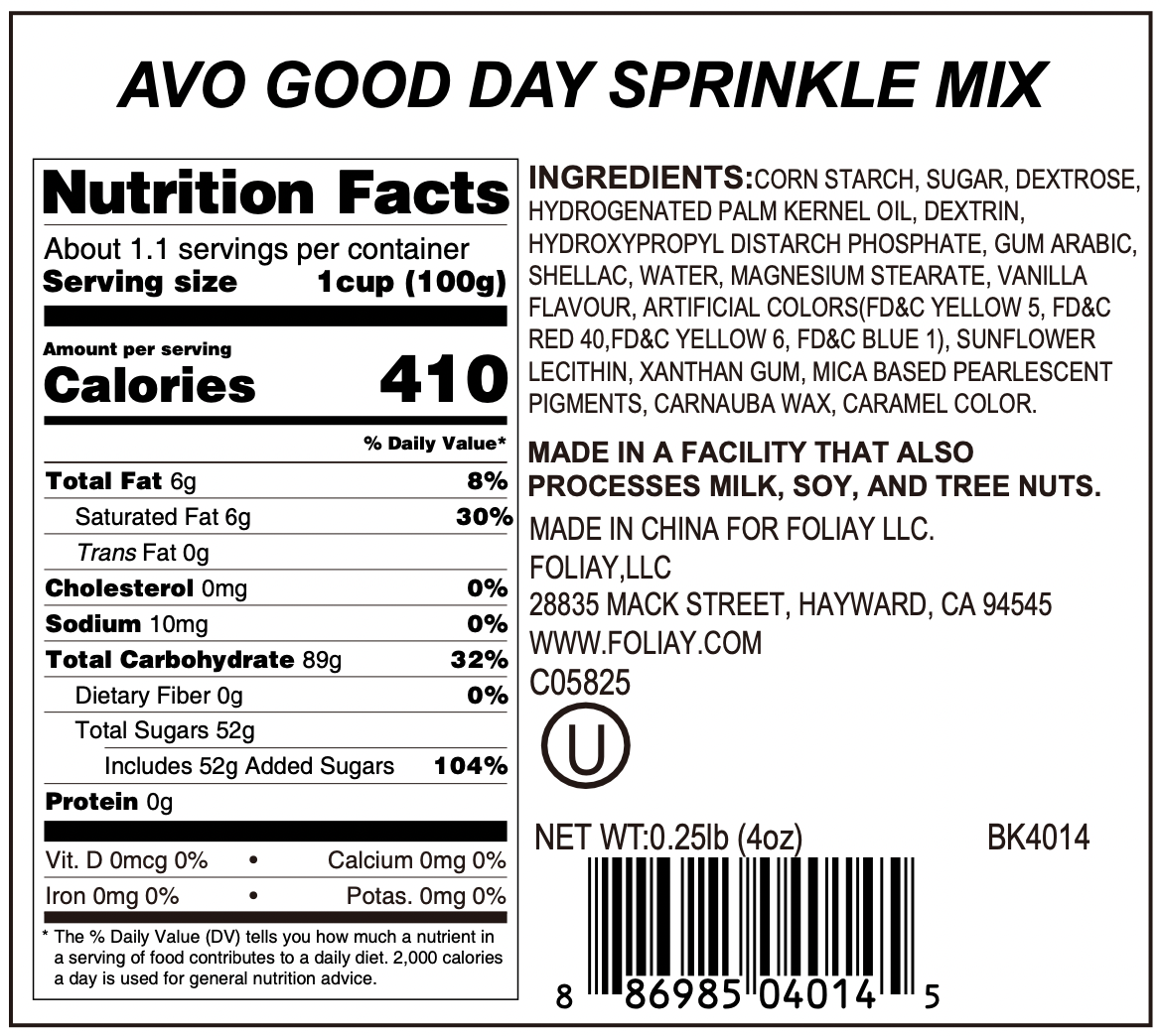 Avo Good Day Sprinkle Mix