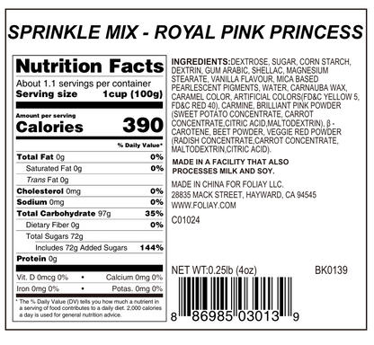 Royal Pink Princess Sprinkle Mix