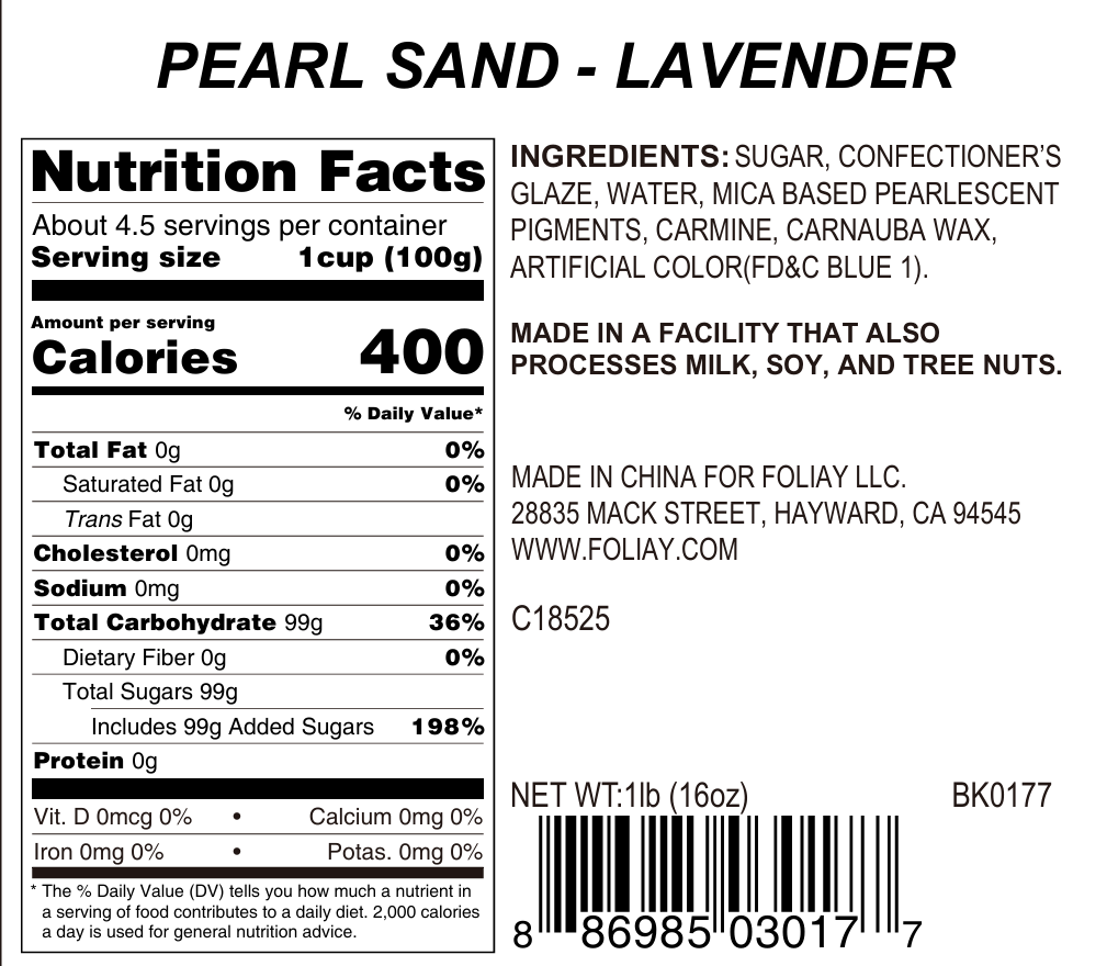 Lavender Sparkling Sanding Sugar Sprinkles