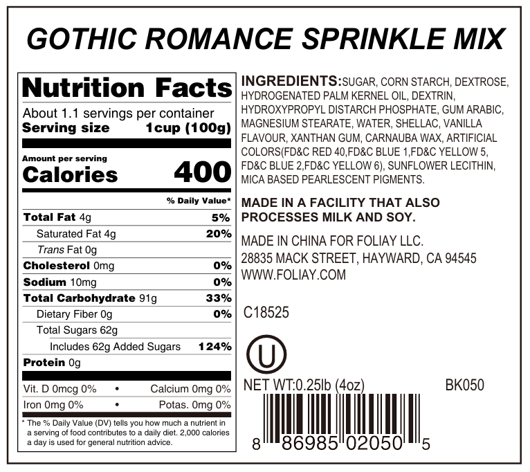 Gothic Romance Sprinkle Mix