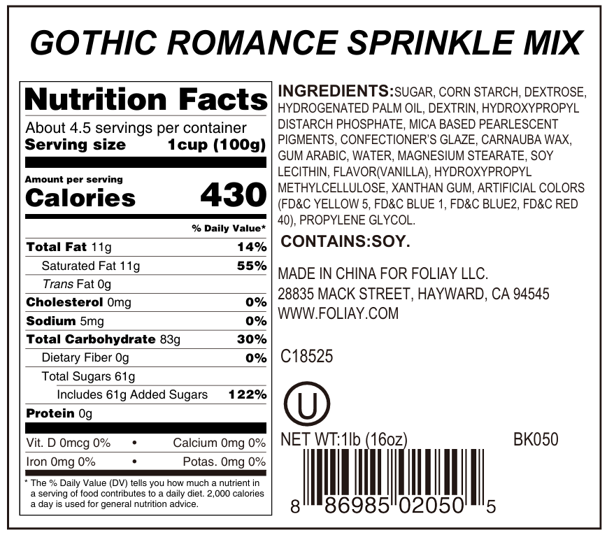 Gothic Romance Sprinkle Mix