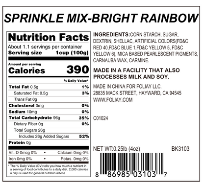 Bright Rainbow Nonpareils Mix