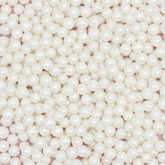White Shimmer Sugar Pearls (7mm)