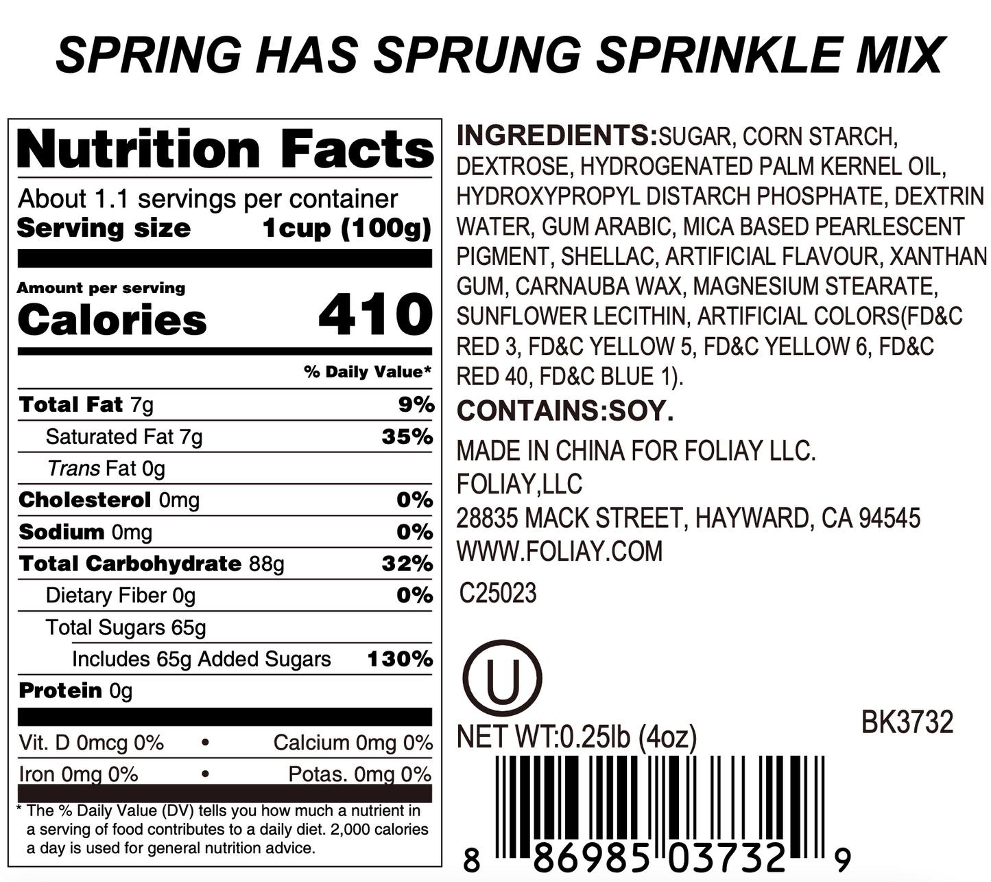 Spring Has Sprung Sprinkle Mix