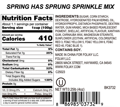 Spring Has Sprung Sprinkle Mix