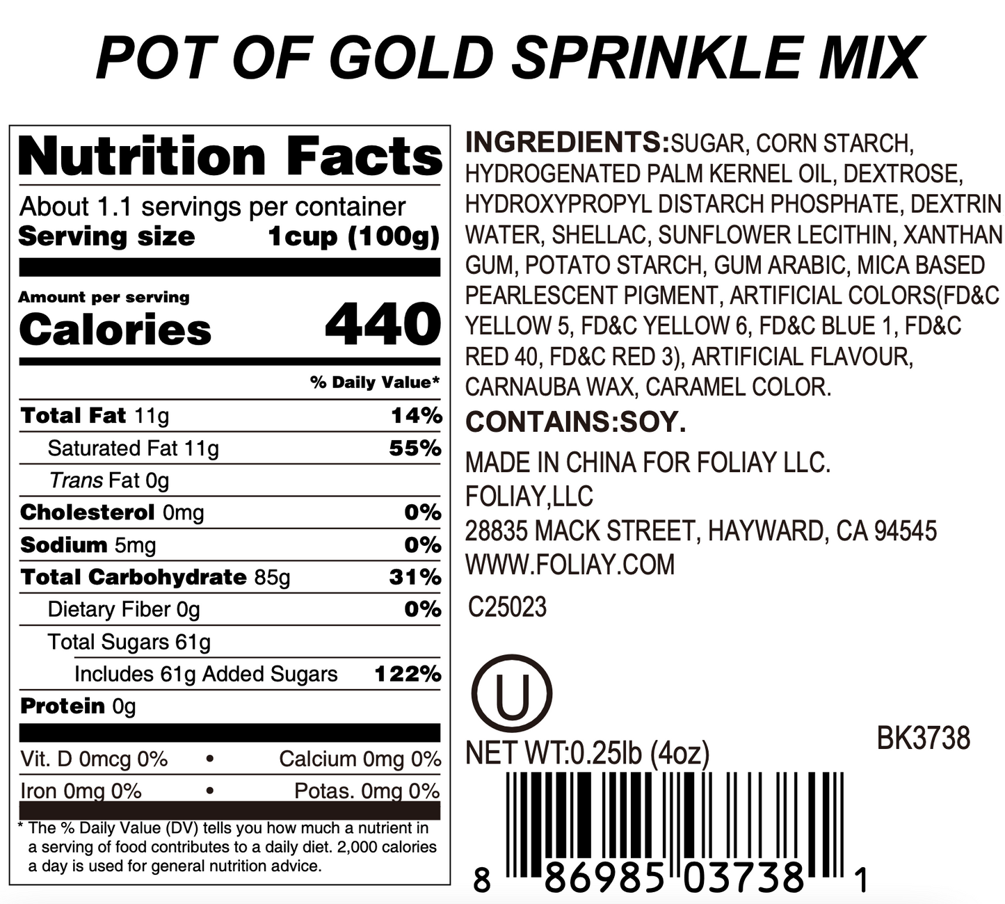 Pot Of Gold Sprinkle Mix