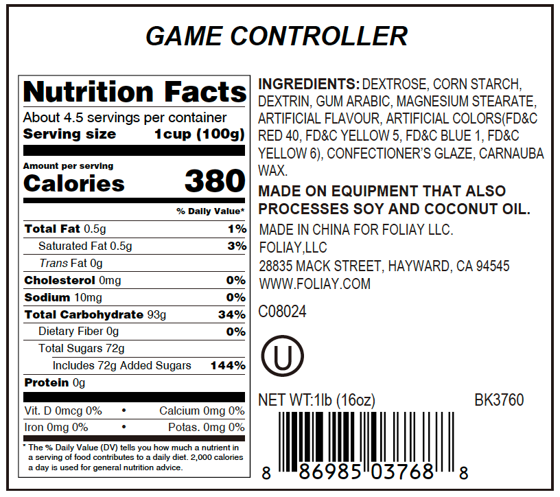 Gaming Controller Candy Sprinkles