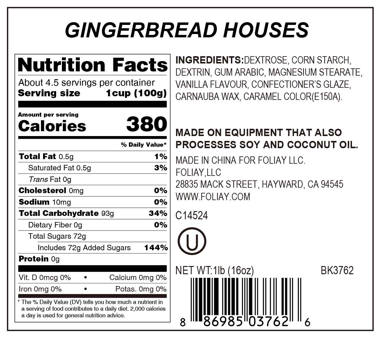 Gingerbread House Candy Sprinkles