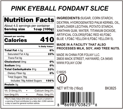 Pink Eyeball Edible Cake Decoration