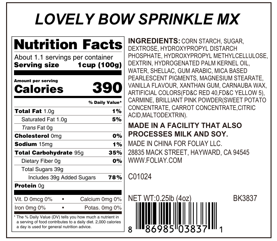 Lovely Bow Sprinkle Mix