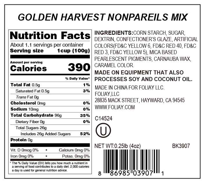 Golden Harvest Nonpareils Mix