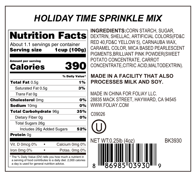 Holiday Time Nonpareils Mix