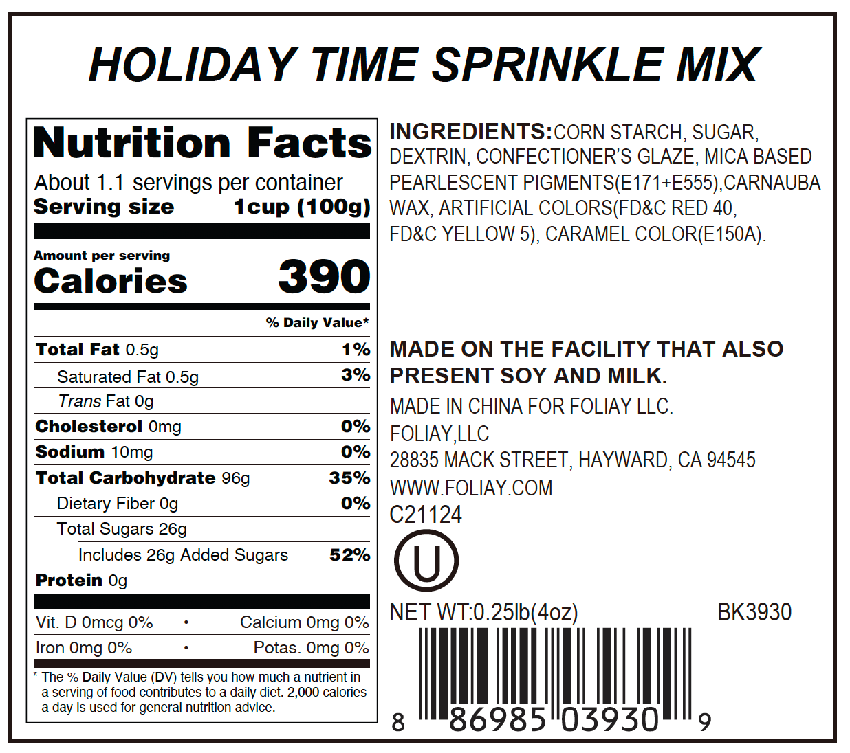 Holiday Time Nonpareils Mix