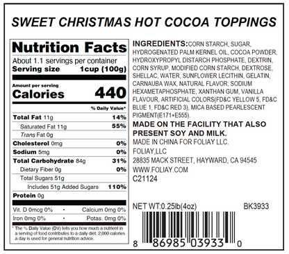 Sweet Christmas Hot Cocoa Toppings