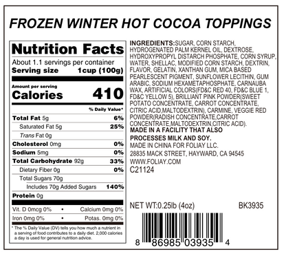 Frozen Winter Hot Cocoa Toppings