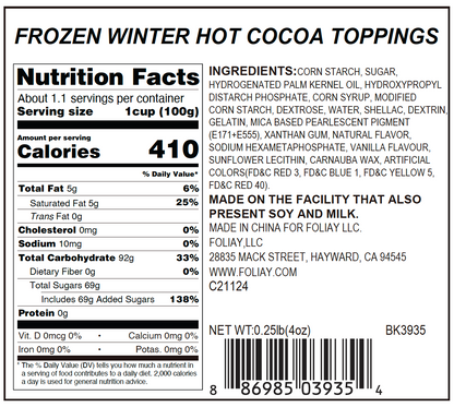 Frozen Winter Hot Cocoa Toppings