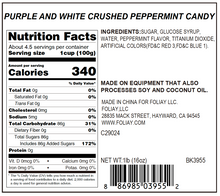 Load image into Gallery viewer, Purple &amp; White Crushed Peppermint Candy
