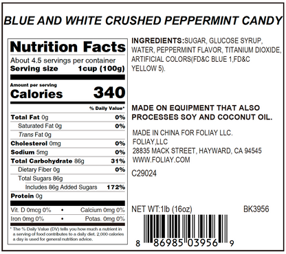 Blue & White Crushed Peppermint Crumb Topping