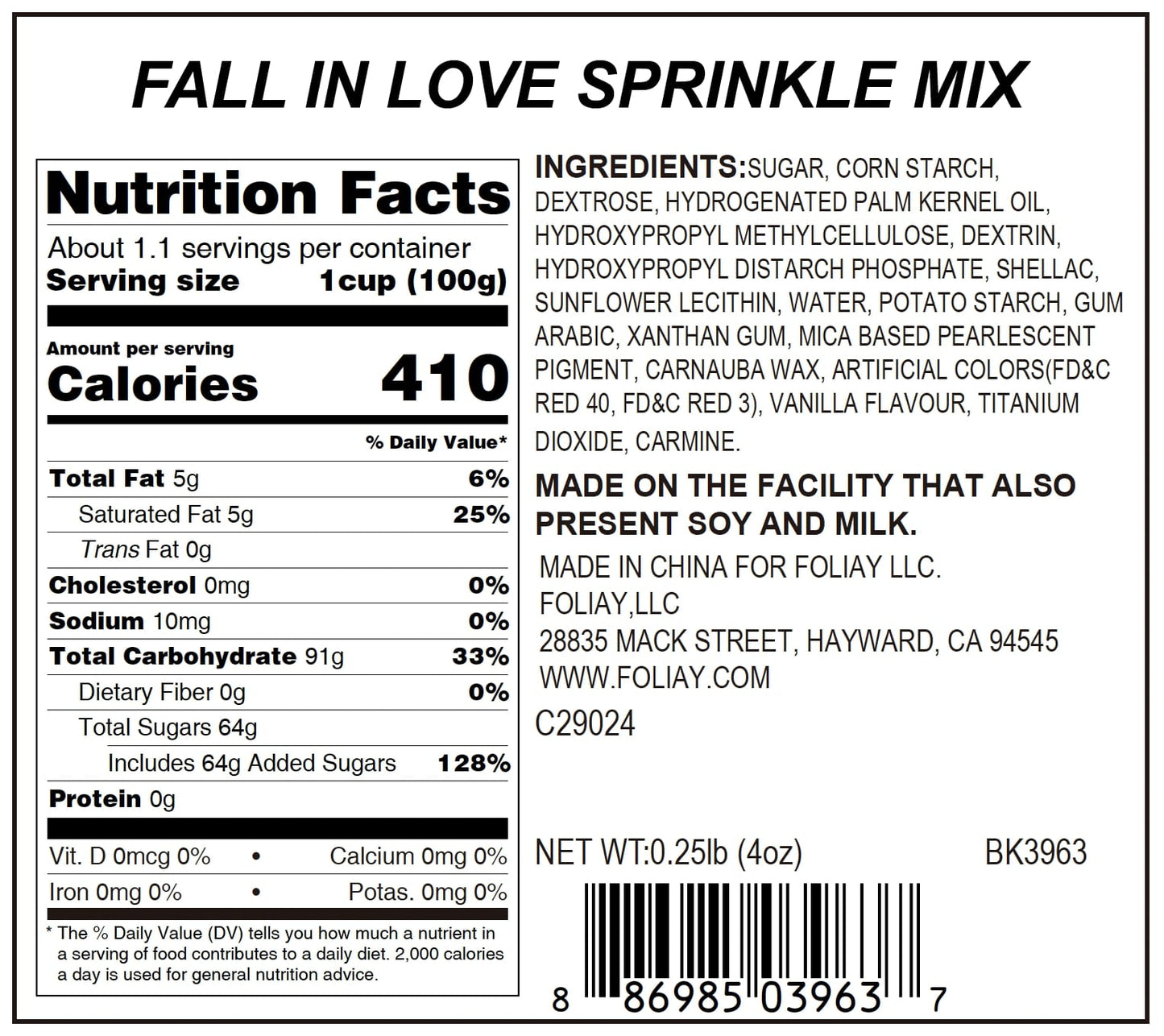 Fall In Love Sprinkle Mix