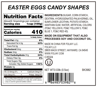 Yellow Easter Egg Edible Cake Decoration