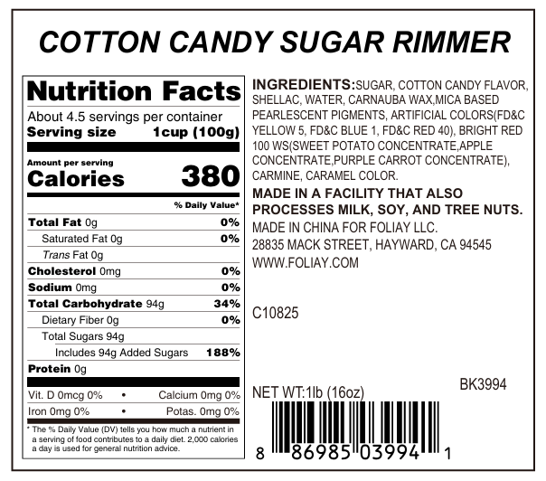 Cotton Candy Cocktail Sugar Rimmer