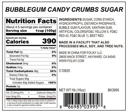 Bubble Gum Crumb Topping