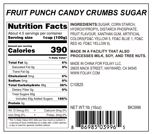 Fruit Punch Crumb Topping