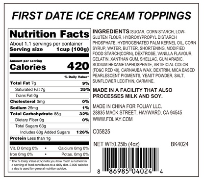 First Date Ice Cream Toppings