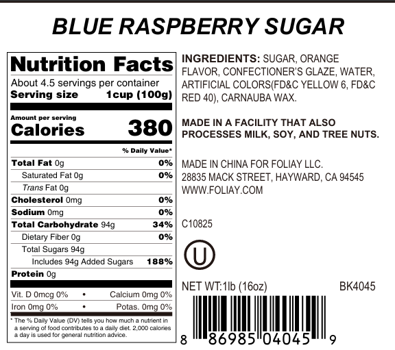Blue Raspberry Cocktail Sugar Rimmer