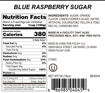Blue Raspberry Cocktail Sugar Rimmer