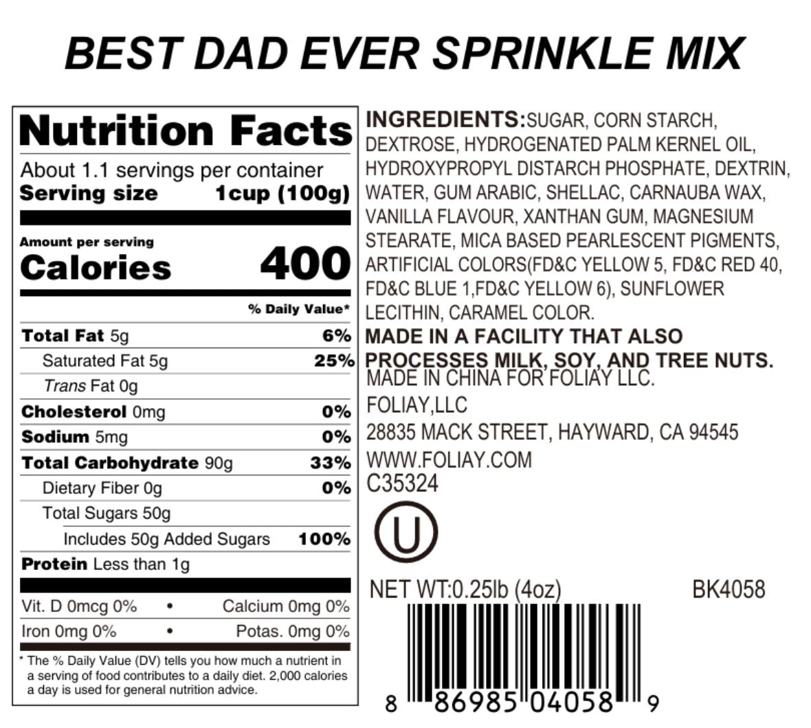 Best Dad Ever Sprinkle Mix