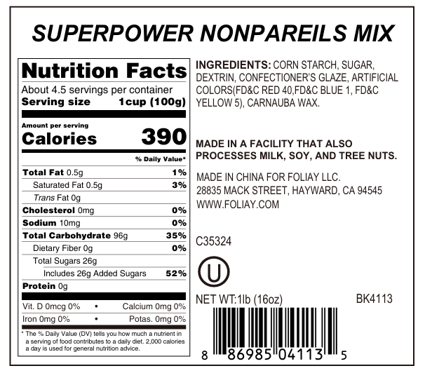 Superpower Nonpareils Mix